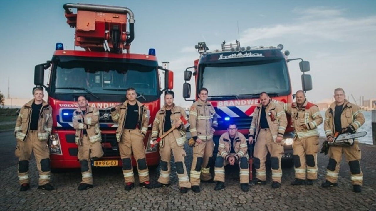 Als de brandweer backdrop