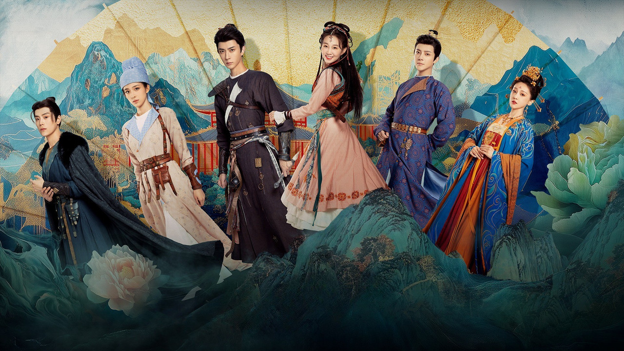 A Love Story of Oiled Paper Umbrella backdrop