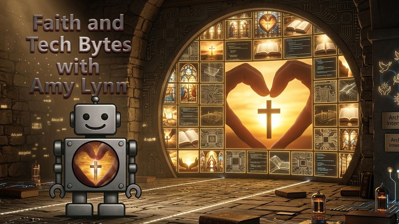 Faith and Tech Bytes with Amy Lynn backdrop