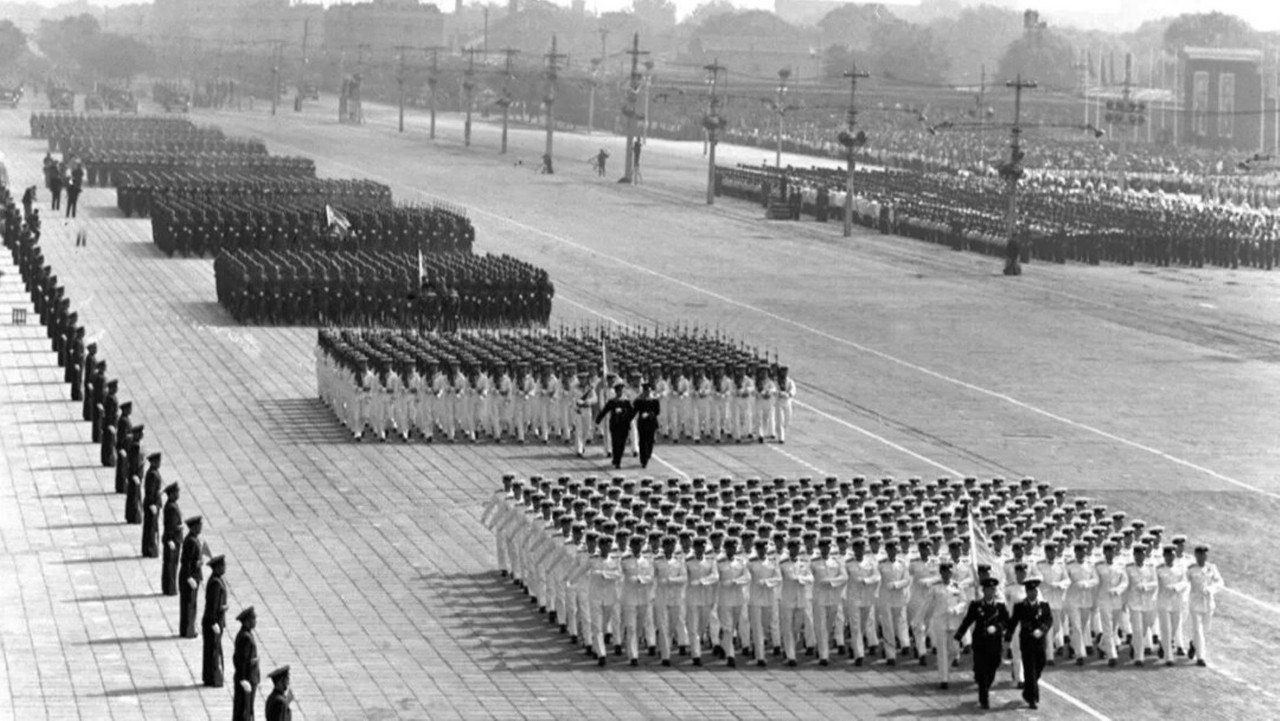 中华人民共和国1957年国庆阅兵 backdrop