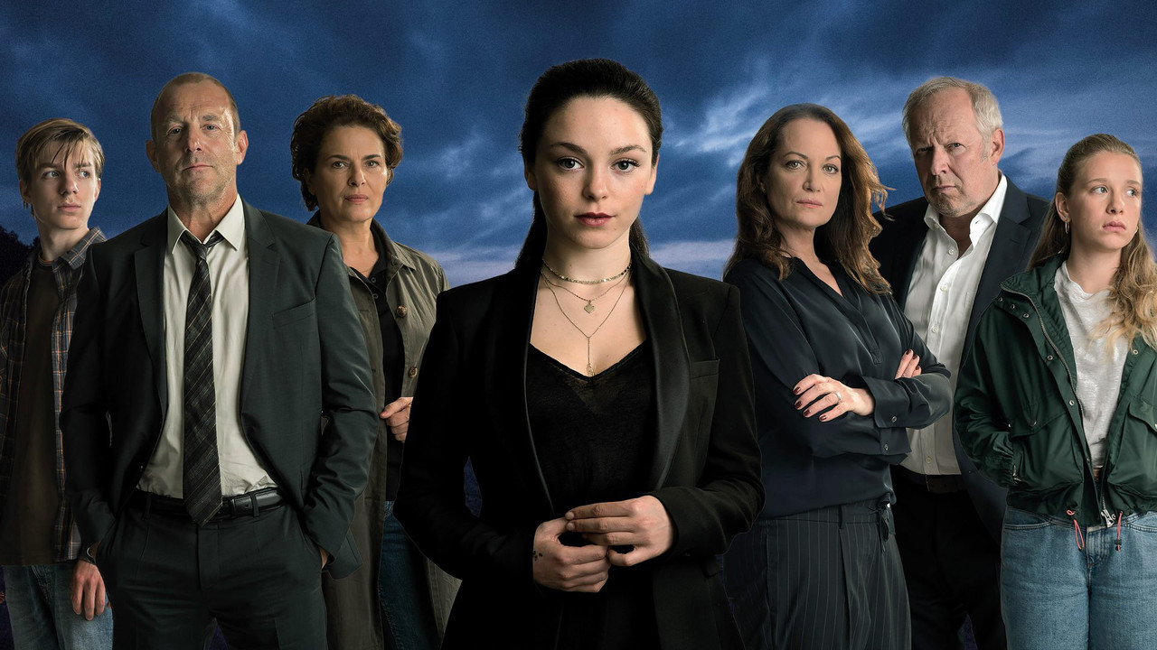 Das Mädchen am Strand backdrop