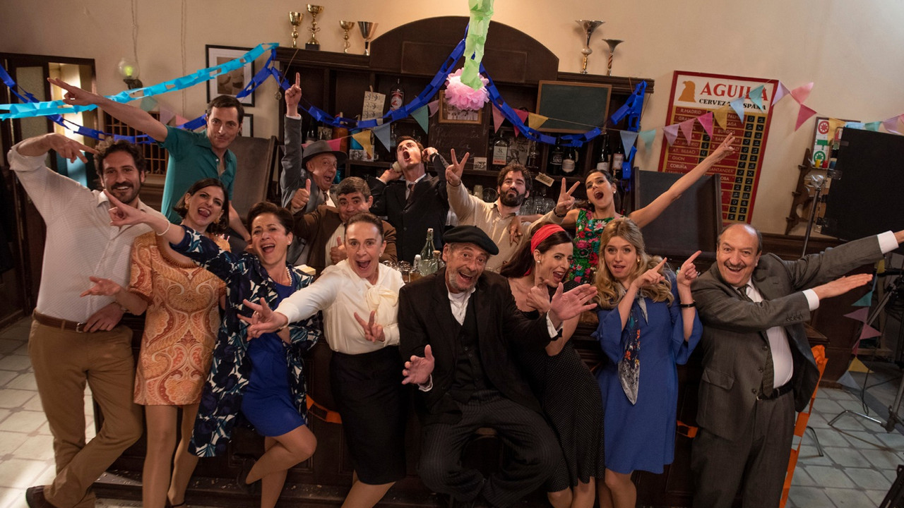 The White Village backdrop