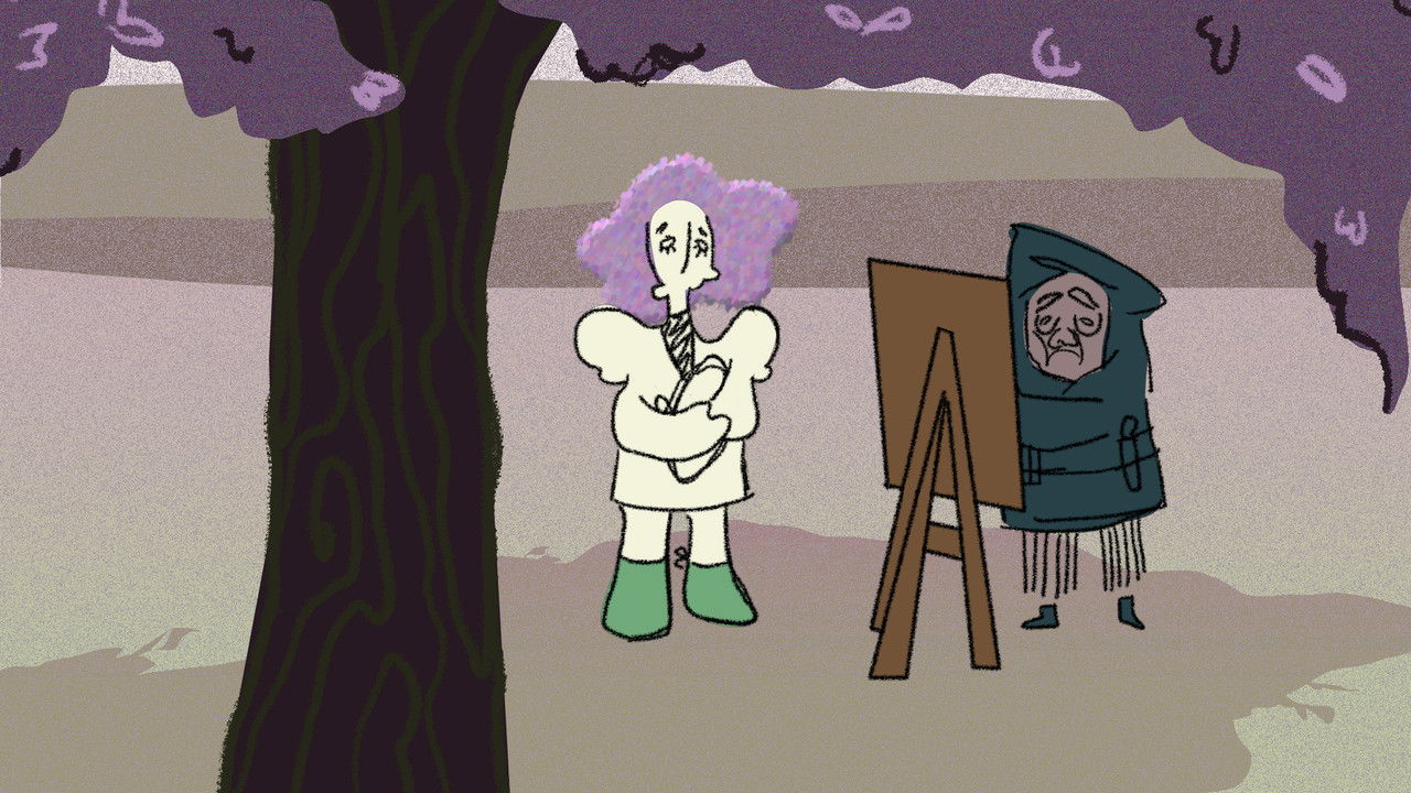 Mauve Leaves backdrop