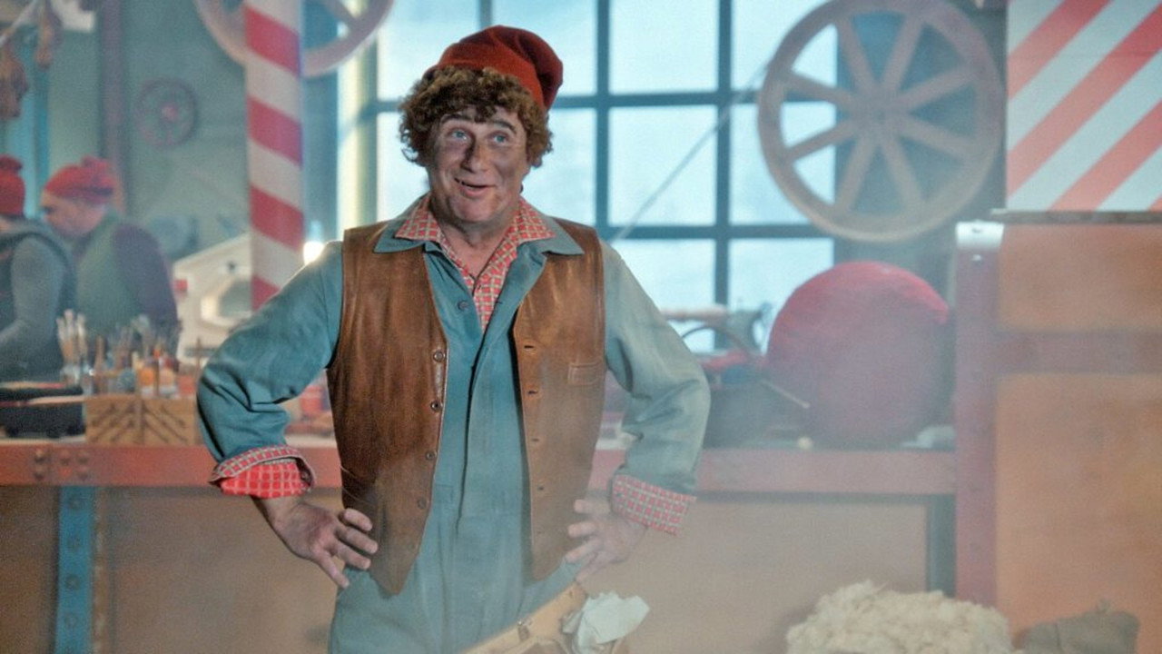 Mer panik i tomteverkstan backdrop