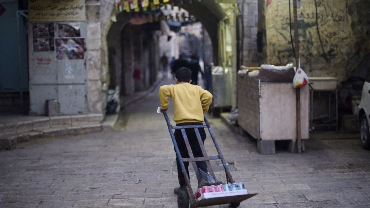 Behind the wall backdrop