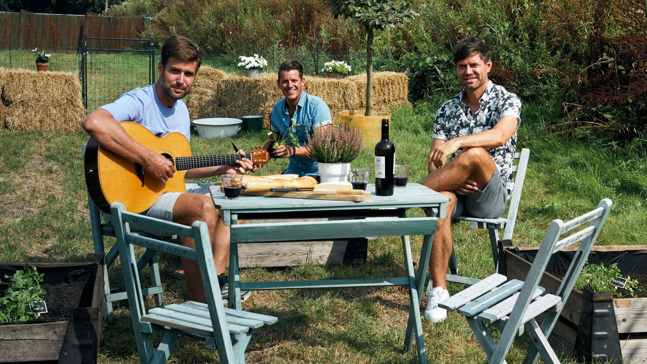 De 3 sterren camping backdrop