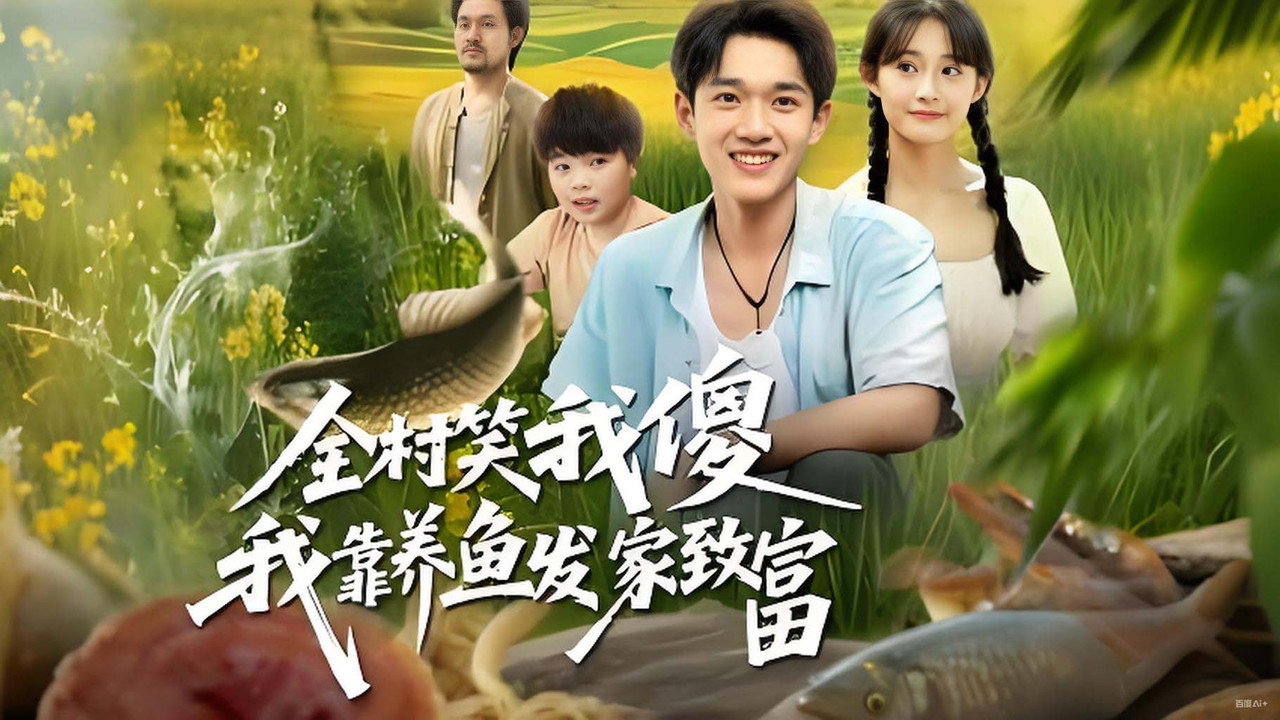 全村笑我傻我靠养鱼发家致富 backdrop