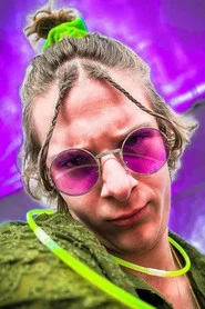 Photo of Caleb Bell as Marnie/Pink Puke Creature
