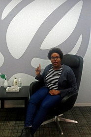 Photo of Maya Mariner as News Reporter