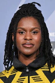 Photo of Fadily Camara as Sonya Derringer, the woman giving birth