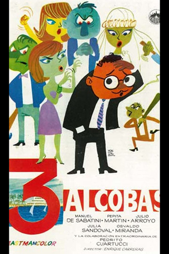 Movie poster for Tres alcobas (1964)