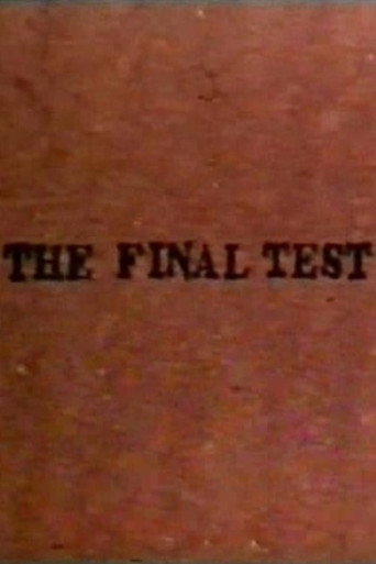 Movie poster for The Final Test (1978)