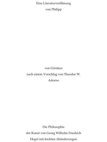 Movie poster for A Literary Film Adaptation