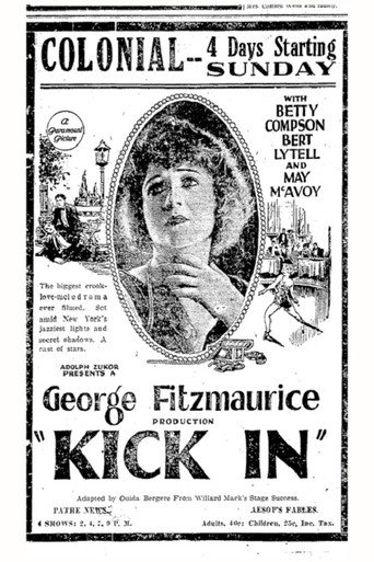 Movie poster for Kick In (1922)