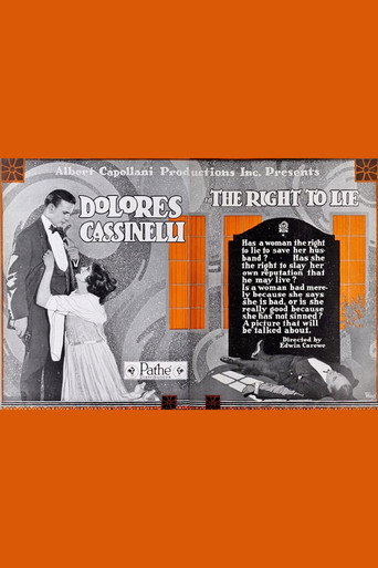 Movie poster for The Right To Lie (1919)