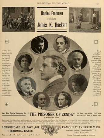 Movie poster for The Prisoner of Zenda (1913)