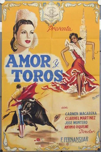 Movie poster for Amor y toros (1956)