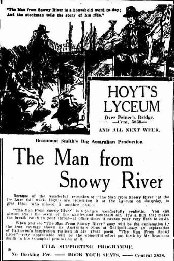 Movie poster for The Man from Snowy River (1920)