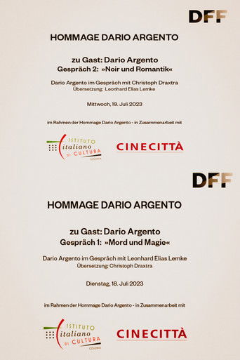 Dario Argento in conversation at the DFF poster