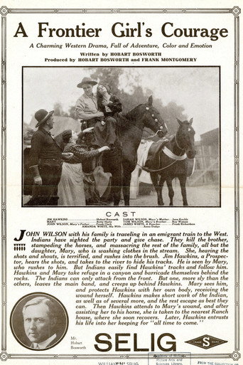 Movie poster for A Frontier Girl's Courage (1911)