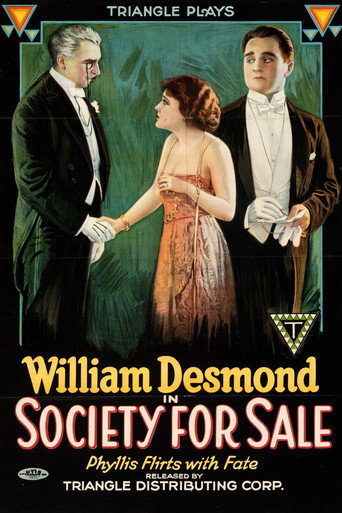 Movie poster for Society for Sale (1918)