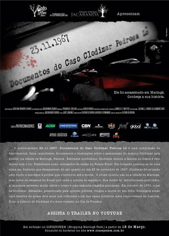 Movie poster for 23.11.1967: Documentos do Caso Clodimar Pedrosa Lô (2011)