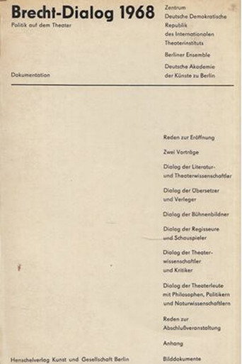 Movie poster for Brecht Dialog (1968)