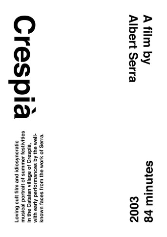 Movie poster for Crespià, the Film not the Village (2003)