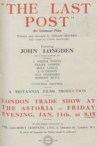 Movie poster for The Last Post (1929)
