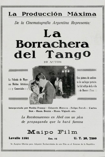 Movie poster for La borrachera del tango (1928)