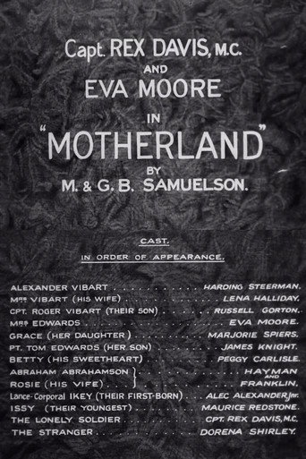 Movie poster for Motherland (1927)
