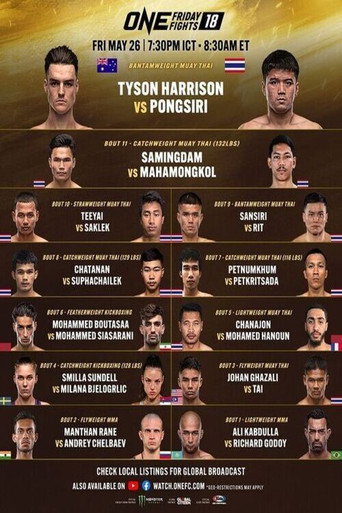 Movie poster for ONE Friday Fights 18: Harrison vs. Pongsiri (2023)