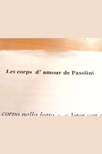 Les corps d'amour de Pasolini poster