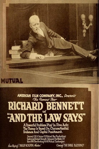 Movie poster for And the Law Says (1916)