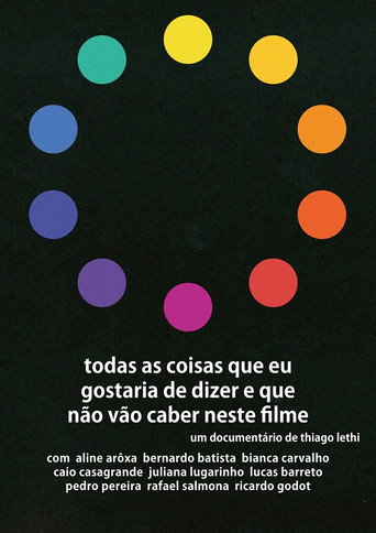 Movie poster for All the Things I Would Like to Say and That Will Not Fit in This Movie (2016)