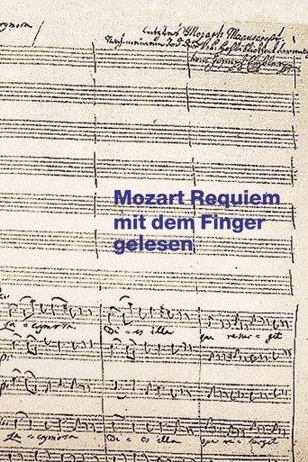 Mozart Requiem mit dem Finger gelesen poster