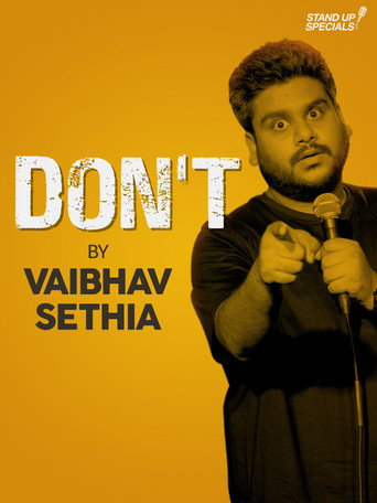 Movie poster for Vaibhav Sethia: Don't (2018)