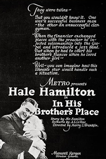Movie poster for In His Brother's Place (1919)