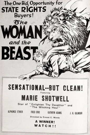 Movie poster for The Woman and the Beast (1917)