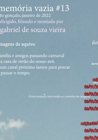 Movie poster for memoria vazia #13 (2022)