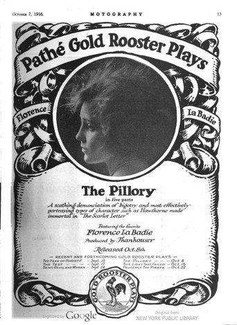 Movie poster for The Pillory (1916)