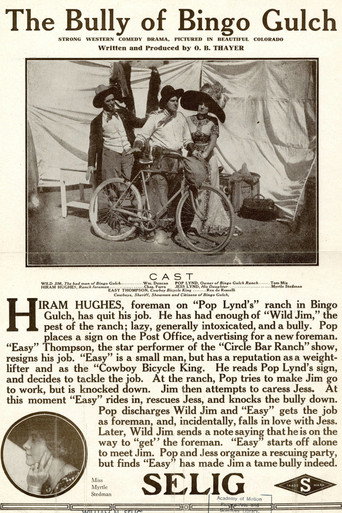 Movie poster for The Bully of Bingo Gulch (1911)