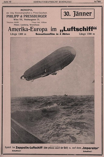 Movie poster for America to Europe in an Airship (1913)