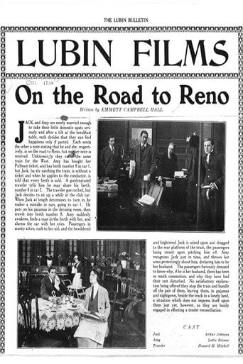 Movie poster for On the Road to Reno (1915)