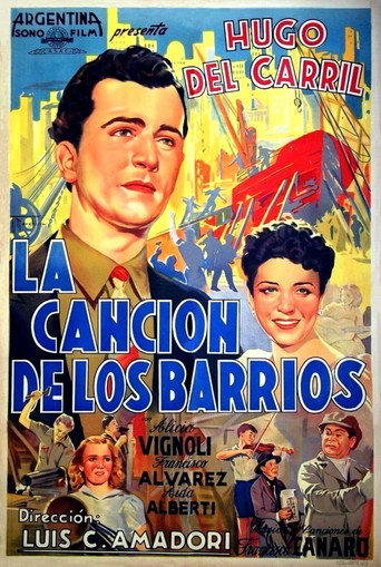 Movie poster for La canción de los barrios (1941)