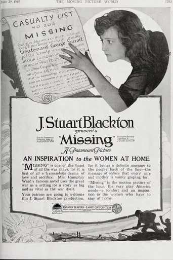 Movie poster for Missing (1918)