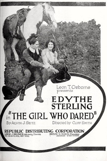 Movie poster for The Girl Who Dared (1920)