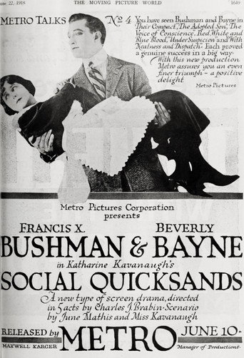 Movie poster for Social Quicksands (1918)
