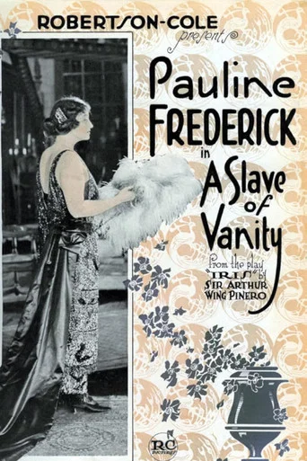 Movie poster for A Slave of Vanity (1920)