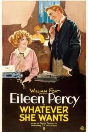 Movie poster for Whatever She Wants (1921)